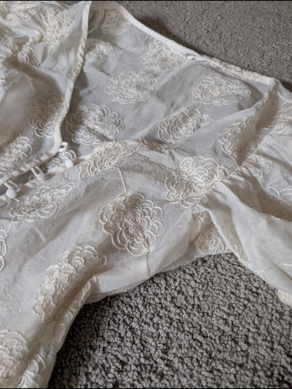Glassons Cream Floral Embroidered Shirt